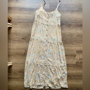 Pink Rose Floral Maxi Dress